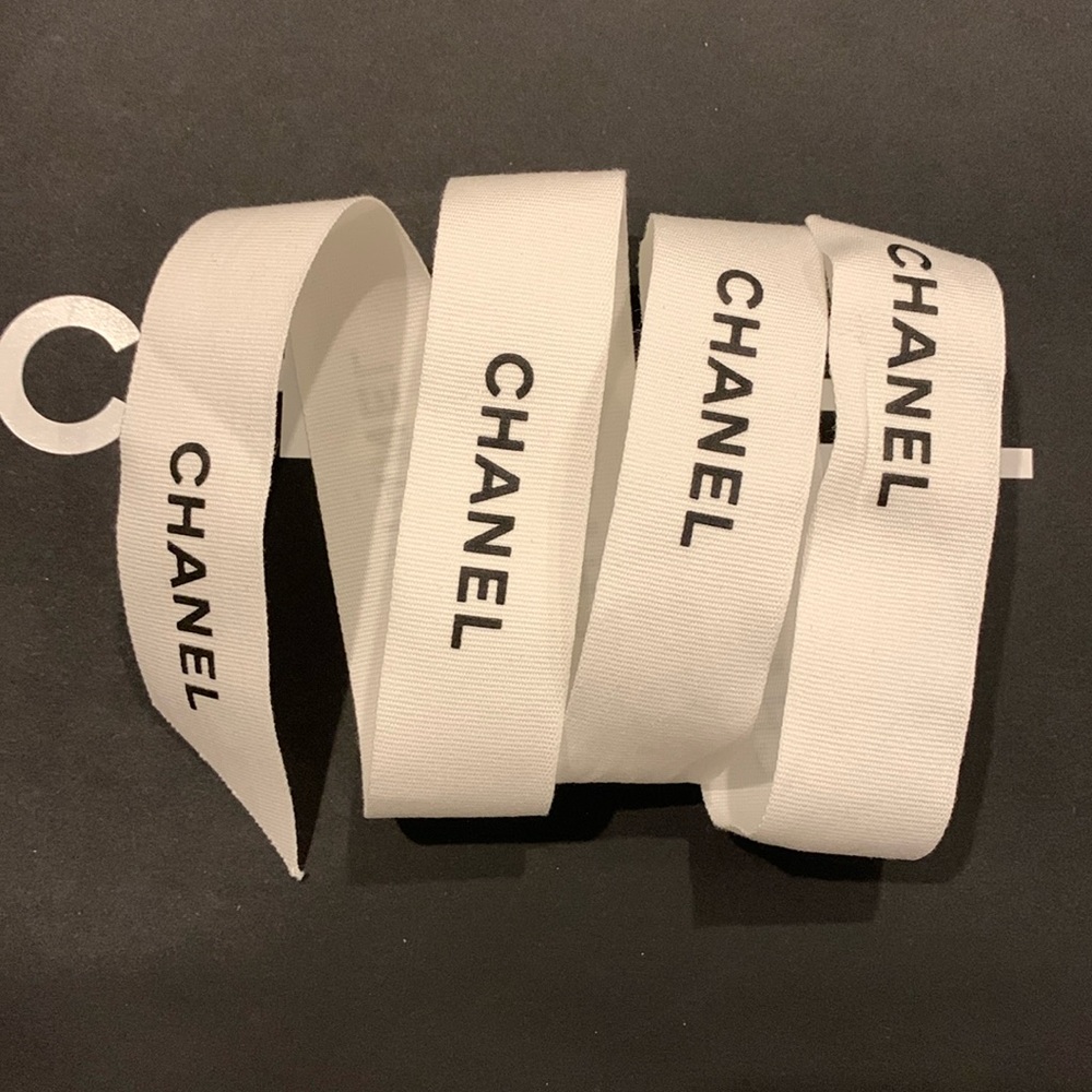 Chanel white ribbon